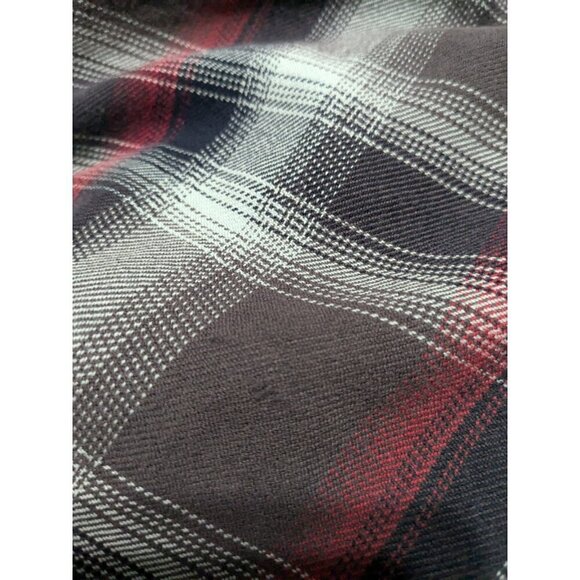 Grizzly Mountain Shirt Jacket Mens XL Flannel Red Gray Plaid Lined Shacket Snap - Picture 7 of 14